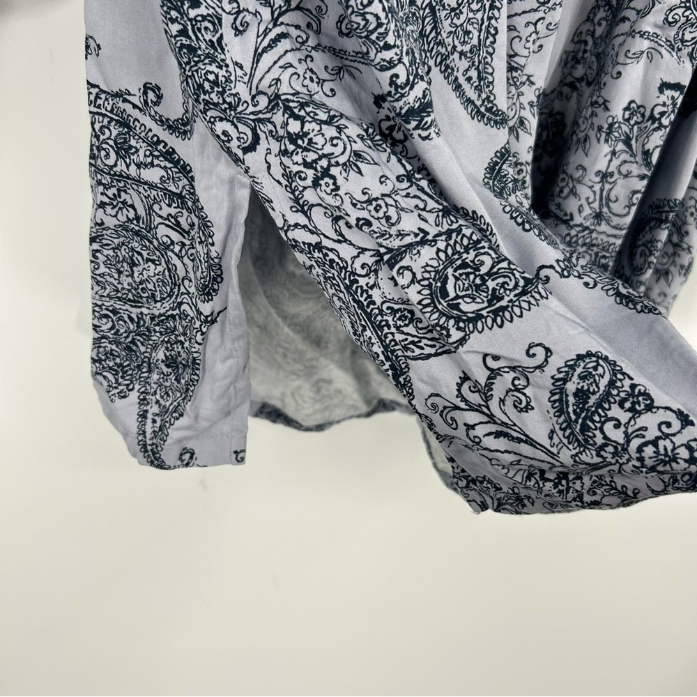 J. Jill purejill‎ & Purple Blouse Paisley Print V-Neck Size 2X Flowy Soft - Picture 5 of 8